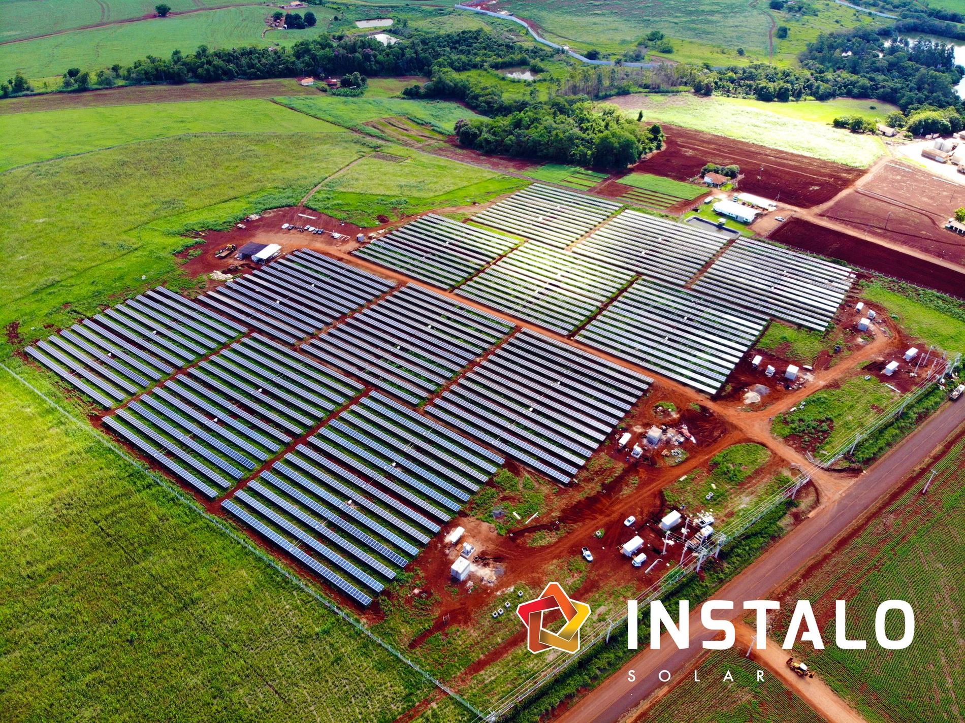 Parque solar fotovoltaico de grande porte desenvolvido pela INSTALO